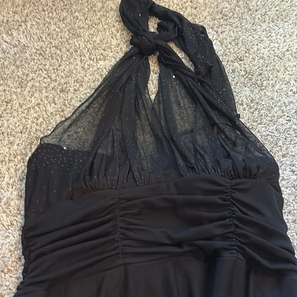 Women's Black Halter Dress - Picture 2 of 4